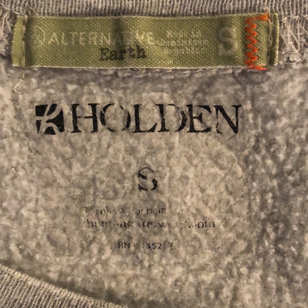 Light heather gray sweatshirt with screen print - Picture 5 of 5